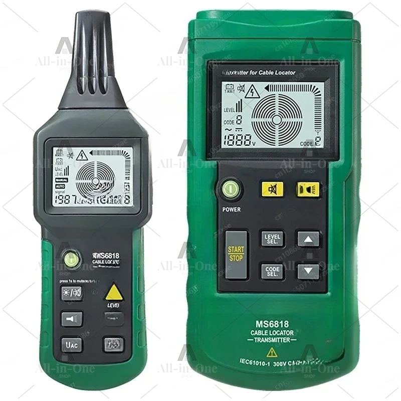 MS6818 Portable Professional Wire Cable Metal Pipe Locator Detector Tester Line Tracker Separate Transmitter Receiver