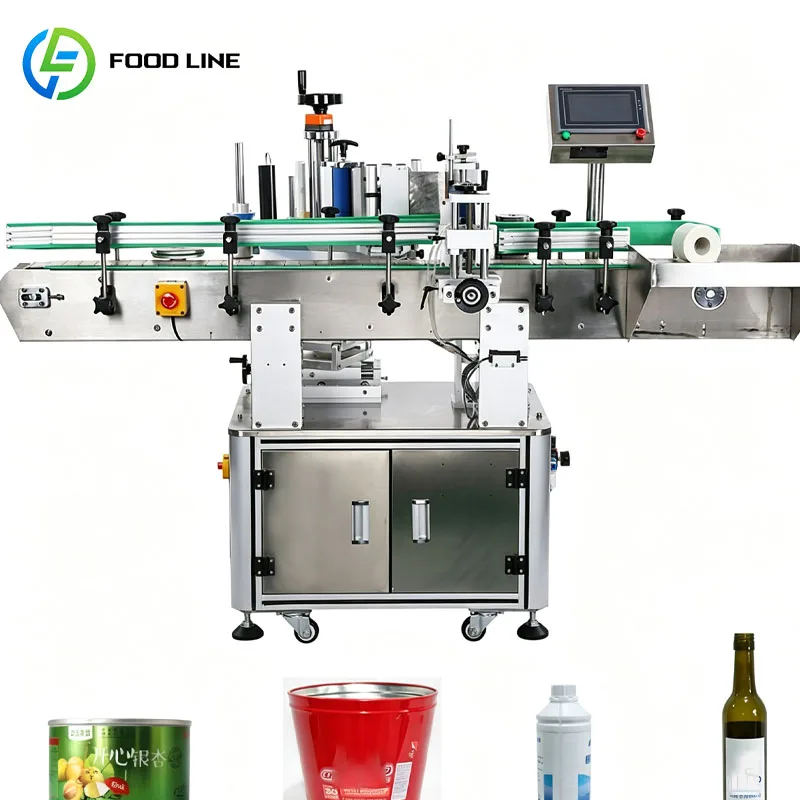 Automatic Bottle Neck Labeler Industrial Sticker Applicator For Glass Plastic Container Packaging Customized