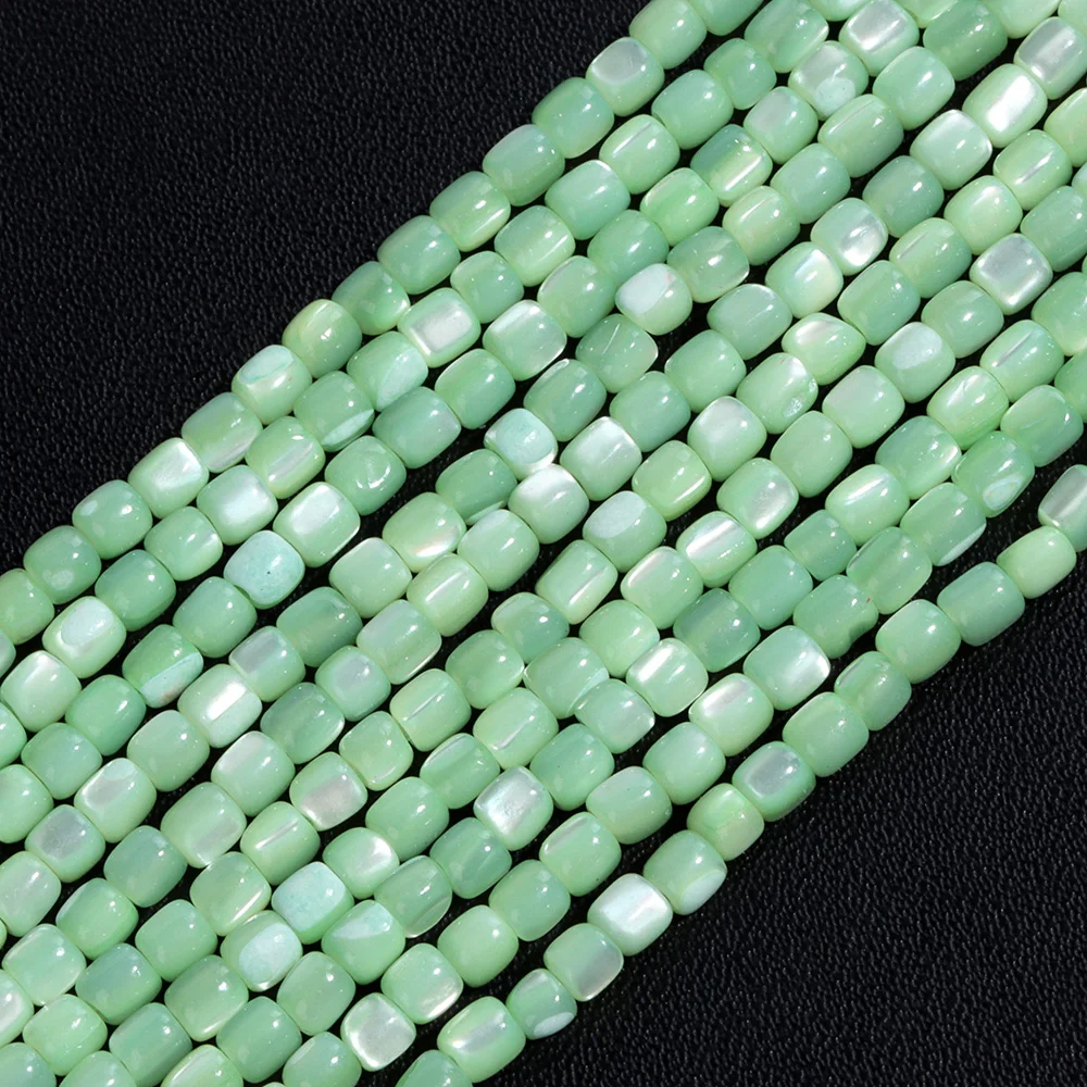 110pcs 3mm Mini Shell Beads Green Dyed Natural Shell Spacer Beads For Jewelry Making DIY Craft Needlework Bracelet Earrings 14