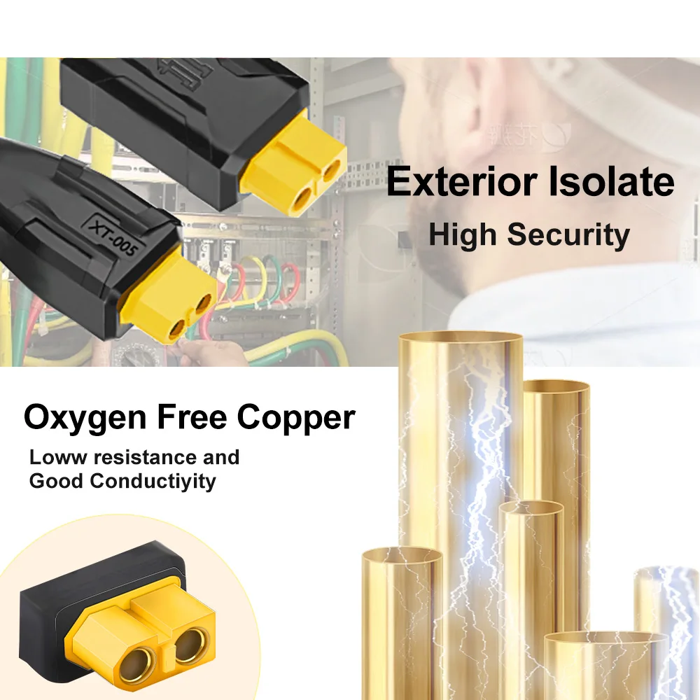 Adapter do akumulatora 9IMOD, wtyczka XT60, wielofunkcyjna wtyczka adaptera do akumulatorów, ESC, komputerów, zdalnie sterowanych samochodów