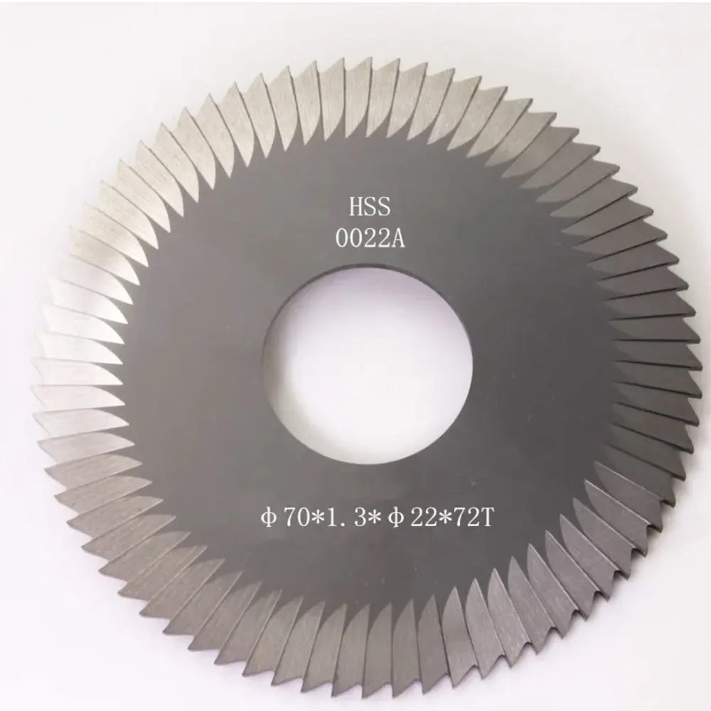 0022 Carbide 0022A HSS TiN face milling cutter For 100B 100A 100A1 100A2 202 WenXing key cutting machines 70X1.3X22 mm