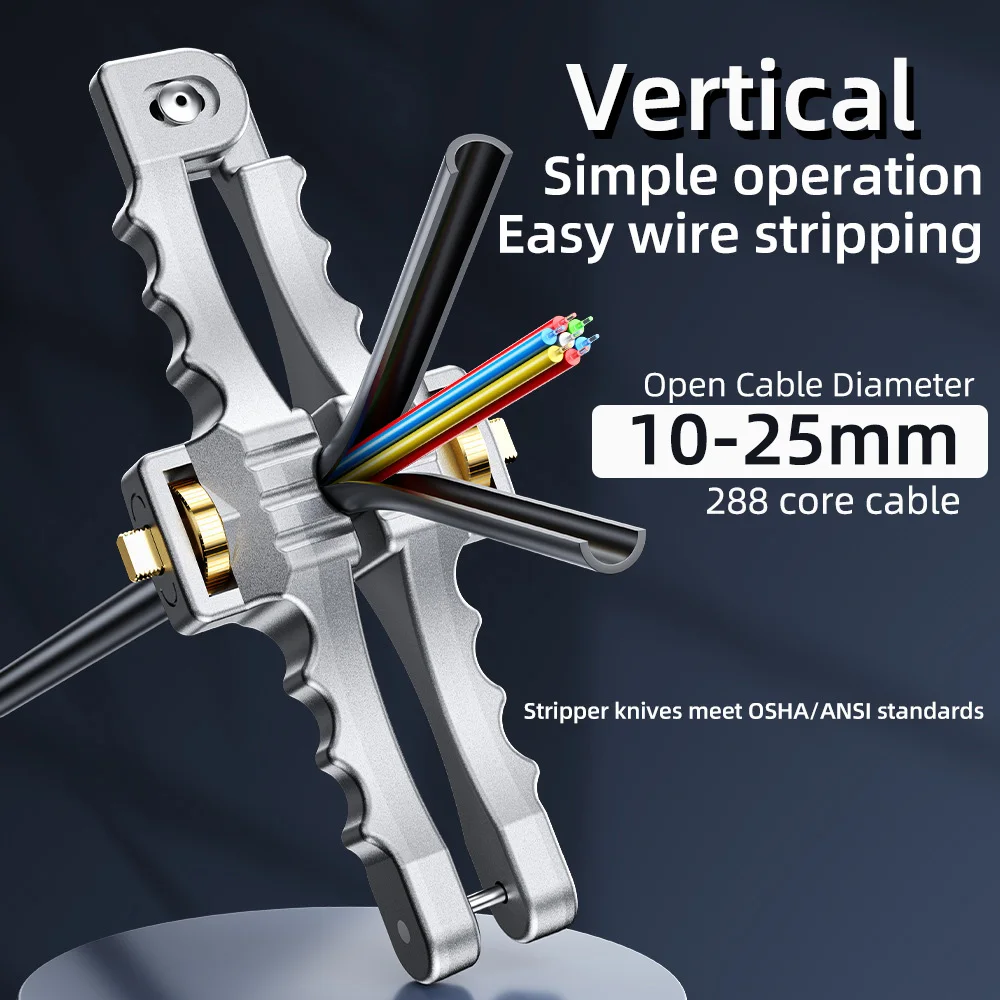 10-25mm Longitudinal Opening Knife Fiber Optic Tools SI-01 Cable Cutter Longitudinal Sheath Slitter Fiber Optical Cable Stripper