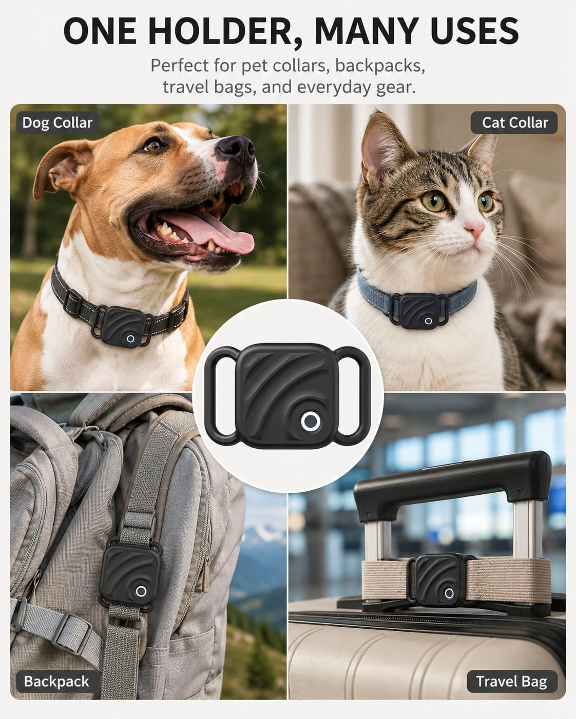 For Ugreen Fine Track Silicone Protective Case For Pet Collar Dogs Cats Backpack Soft Anti Drop Shockproof Protective Cover