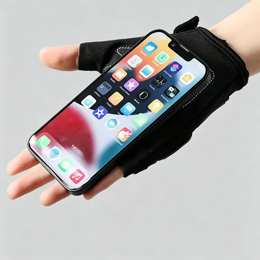 Halbfinger-Handschuhe für Herren, Outdoor-Schutzhandschuhe, Sport, verschleißfest, Motorrad- und Fahrradhandschuhe – Detail 3