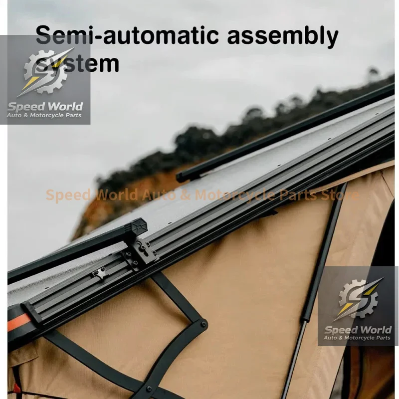 Factory Direct 2 Person Foldable UV-Resnt Waterproof Hard Shell Car Roof Tent With Integrated Ladder Outdoor Camping Accesso