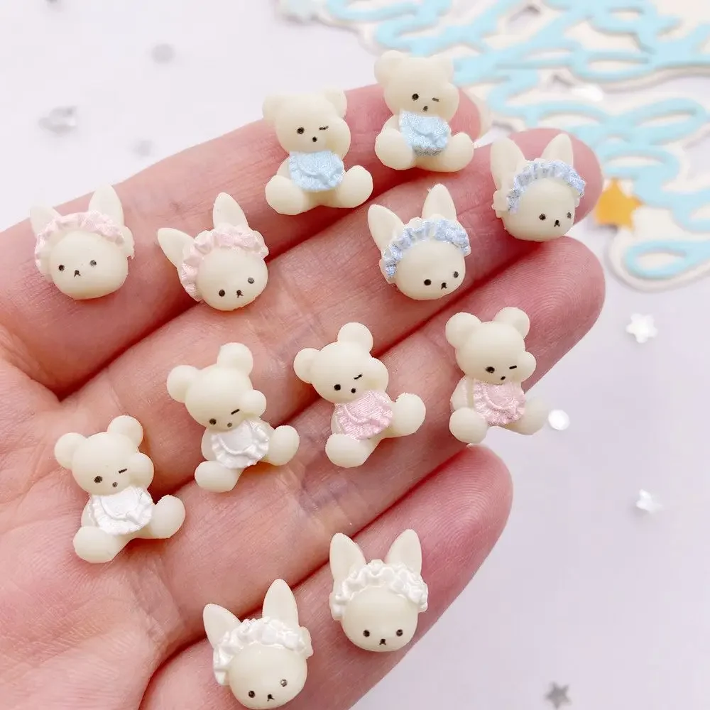 

30Pcs Resin Kawaii Colorful 3D Mini Baby Bear Wedding Nail Art Flatback Stone Scrapbook Figurines DIY Jewelry Accessories L815 P
