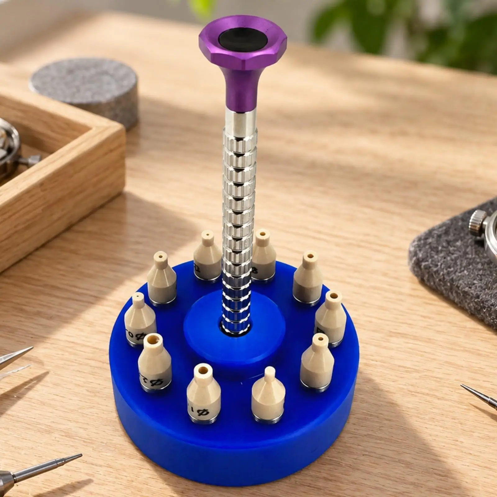 Manual Watch-Hand Installation Tool Professional Watch Hand Press with Interchangeable Tips High-Precision Long-Lasting