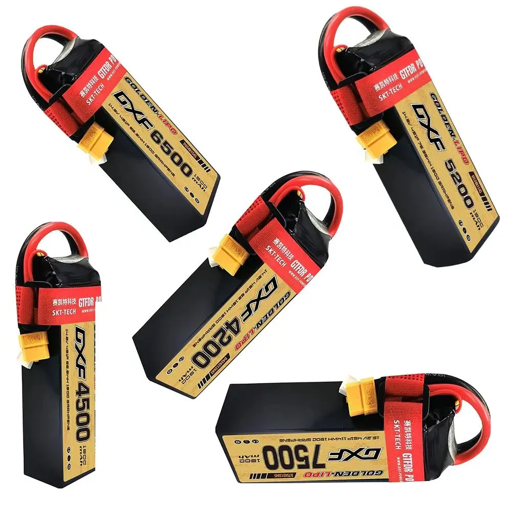 

4S Lipo 15.2V 3500mAh 4200mAh 4500mAh 5200mAh 6500mAh 7500mAh 150C DXF Battery XT60 Plug Hardcase RC Car Buggy Truggy Offroad