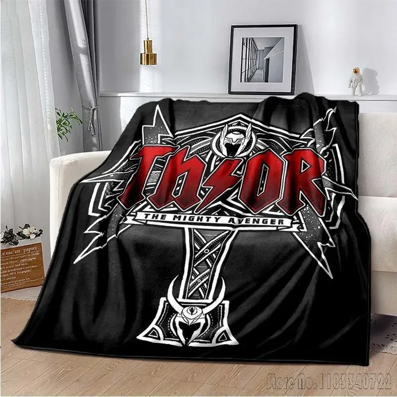 Avengers Marvell Superhero Thor Room Warm Blanket Comfortable Soft Portable Travel Picnic Blanket Gift for Family or Friends