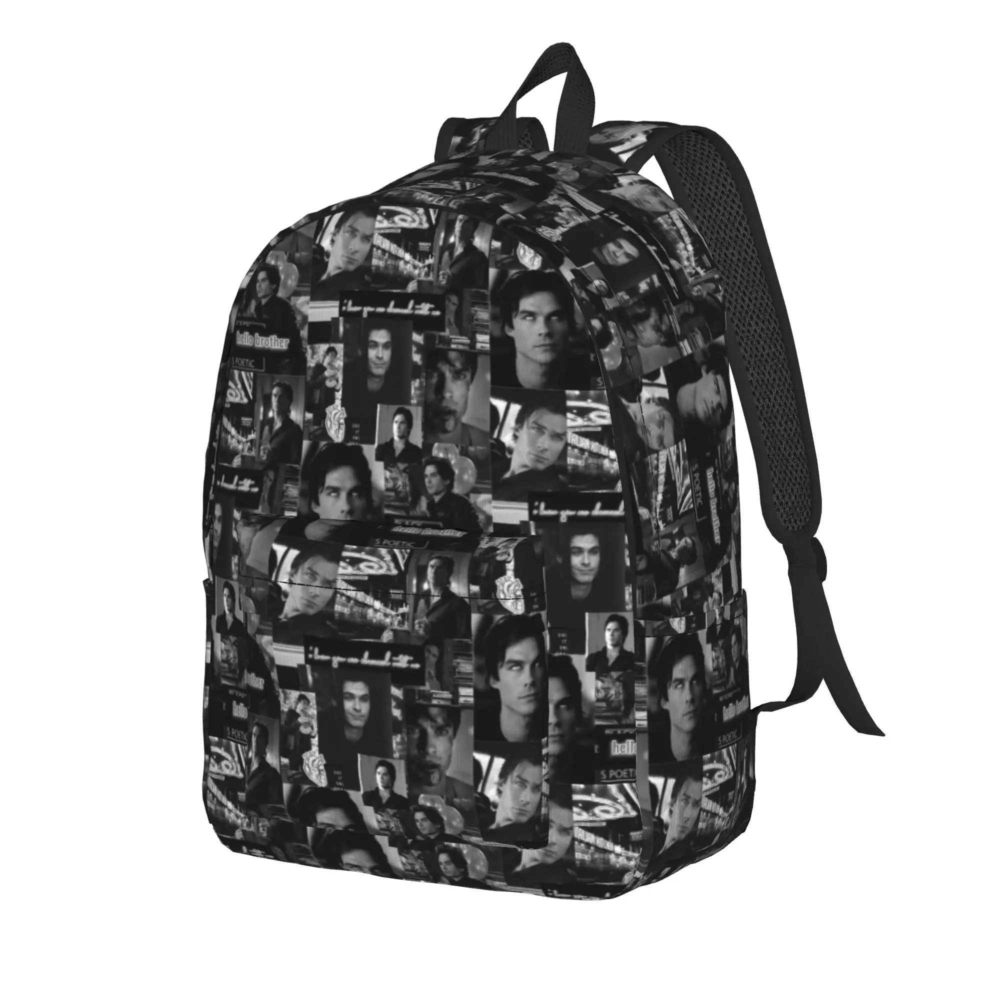 The Vampire Diaries Resuable Movie Backpack Damon Salvatore Travel Backpacks Youth Colorful Large High School Bags Rucksack