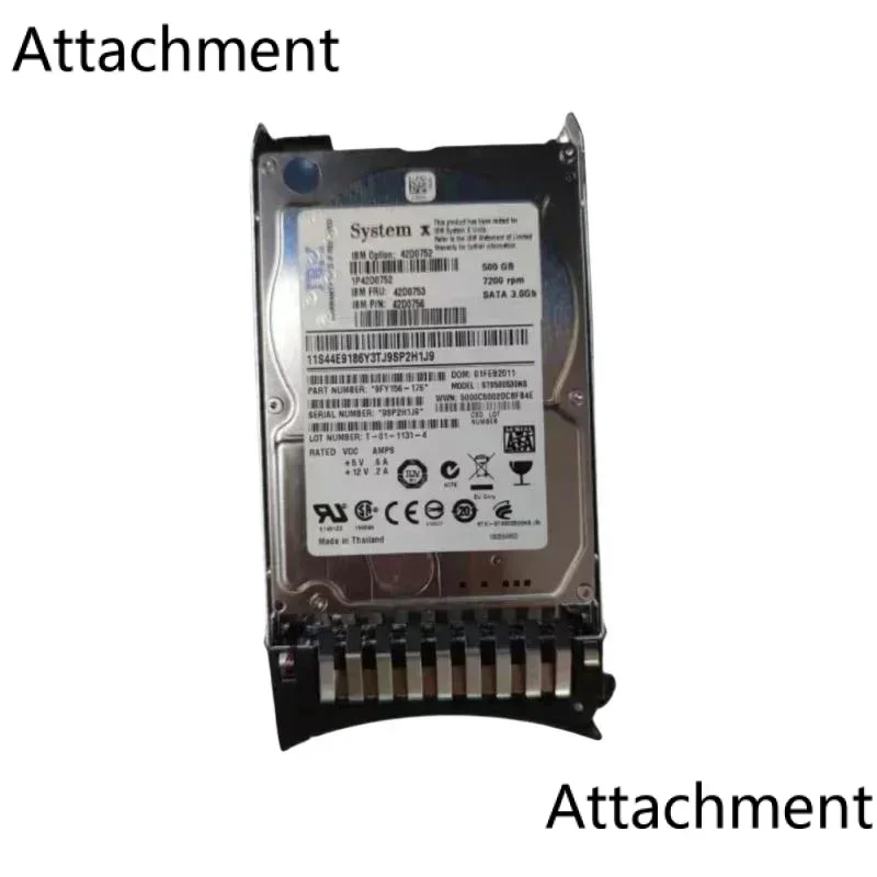 

Для IBM 500G 7.2K SATA 2.5 42D0753 42D0752 42D0756