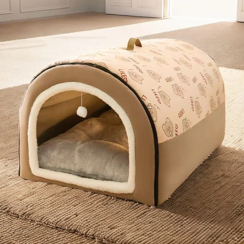 Big Dog Kennel Warm Winter Dog House Mat Detachable Washable Dogs Bed Nest Deep Sleep Tent for Medium Large Dogs House Supplies