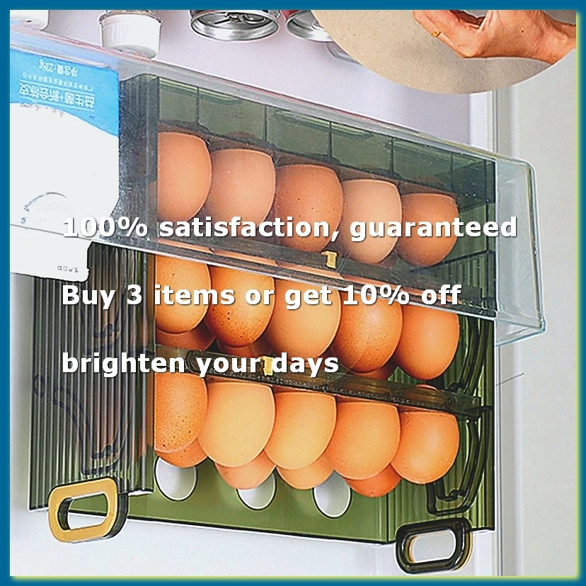 20 Grids Egg Storage Box Egg Case Holder Large Capacity Egg Tray Organizer with Handle Egg Container for Refrigerator