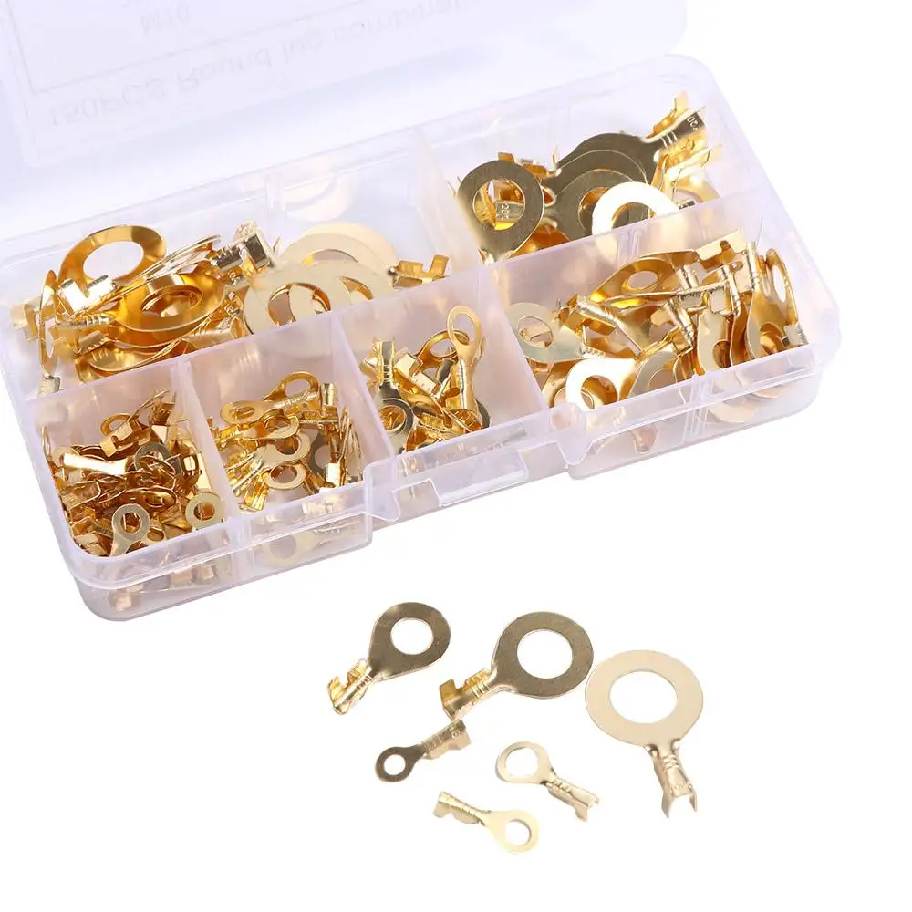 

150Pcs Mixted Round lug Insulated Various Electrical Kit Ring Lug Cable Lug Wire Connector Crimp Terminal