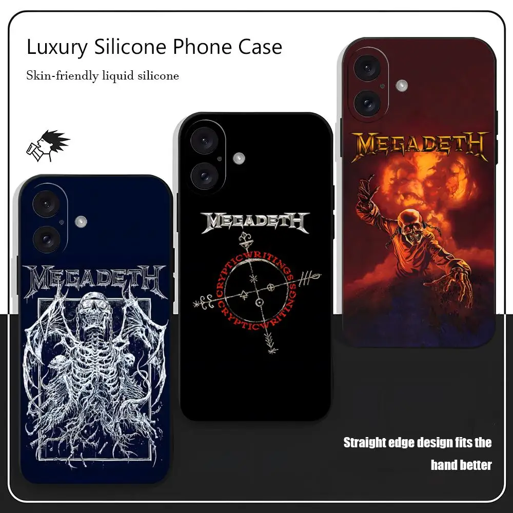 Чехол для телефона Rock Band Megadeth Cool для iPhone 17, 16, 15, 14, 13, 12, X XR XS 8 Plus Mini Pro Max, мягкий черный противоударный чехол Чехол для телефона Rock Band Megadeth Cool для iPhone 17, 16, 15, 14, 13, 12, X XR XS 8 Plus Mini Pro Max, мягкий черный противоударный чехол