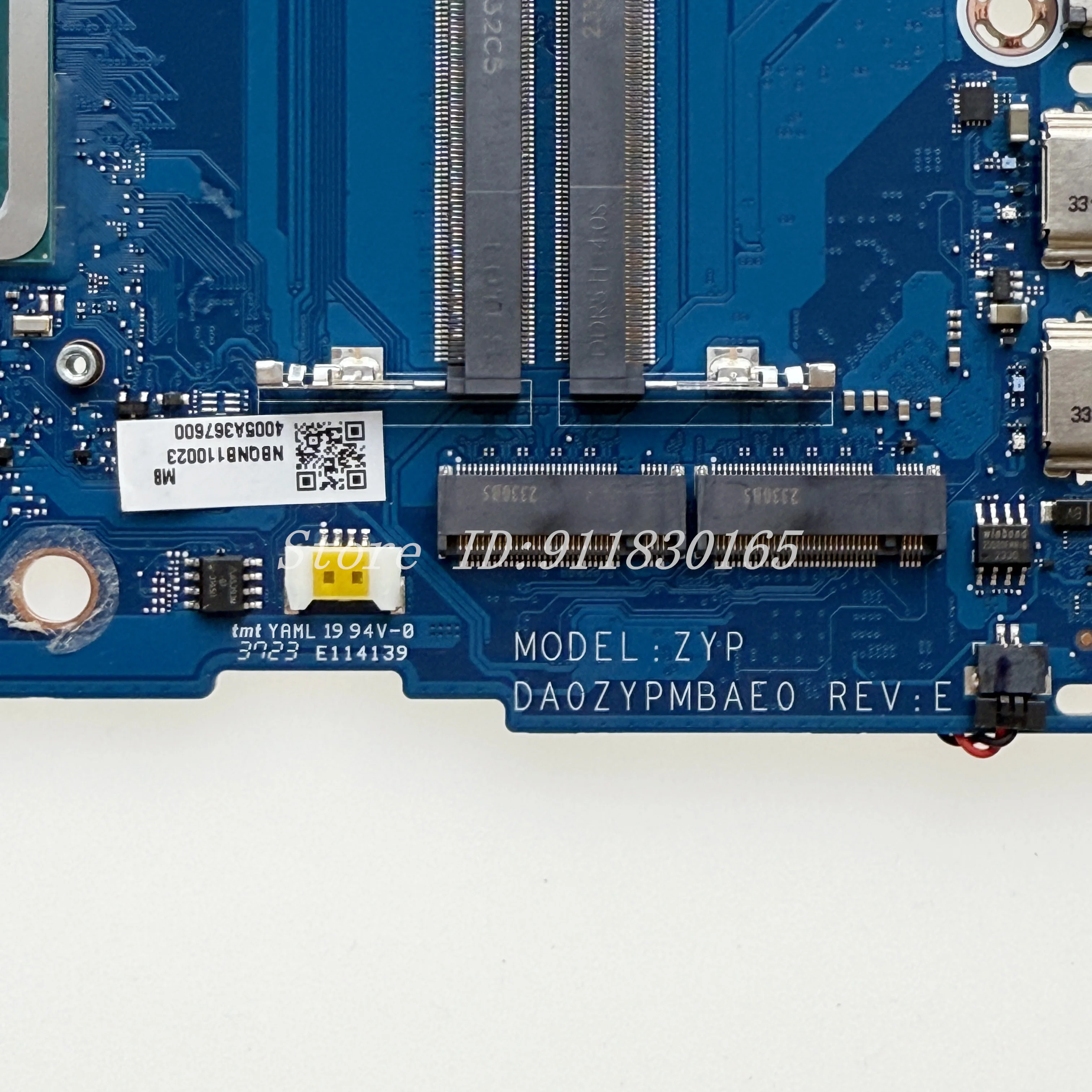 DA0ZYPMBAE0 Para Acer Nitro ANV15-51 Laptop Placa-mãe NBQNB11002