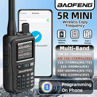 2PCS BAOFENG Walkie Talkie UV-5R Mini Dual PTT Multi Band Bluetooth Programming Rx 5WCompact VOX FM Amateur Radio Type-C Charge