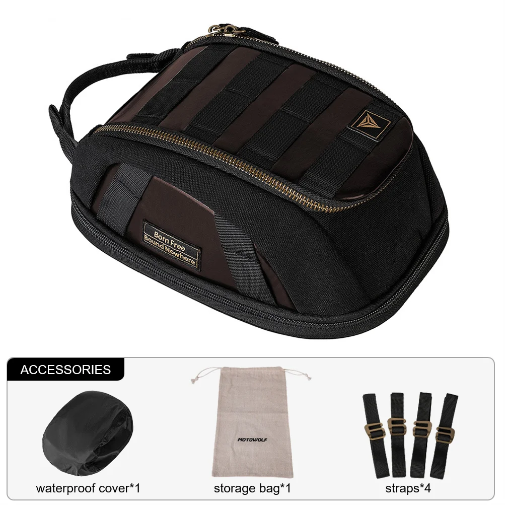 Magnetic Motorcycle Tank Bag New Universal Waterproof Expandable Fits Most Enduro/Dual Sport/Adv Motorbike Fuel Tank Pack