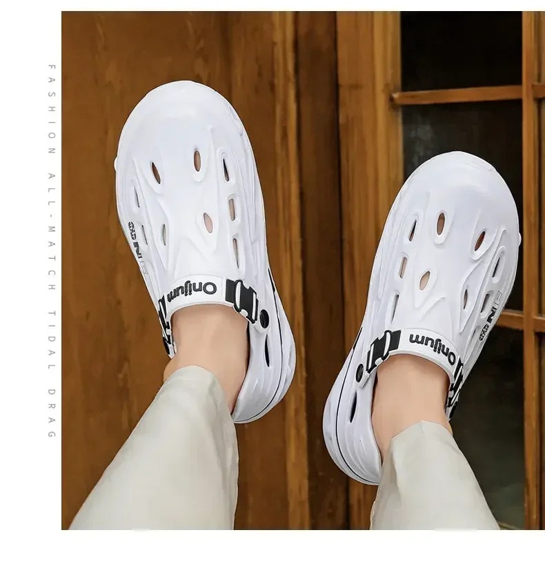 Herren Casual Gartenschuhe Herren Outdoor-Clogs Strand-Sandalen Sport Atmungsaktive Pantoffeln Slides Wandersandalen für Männer – Detail 20