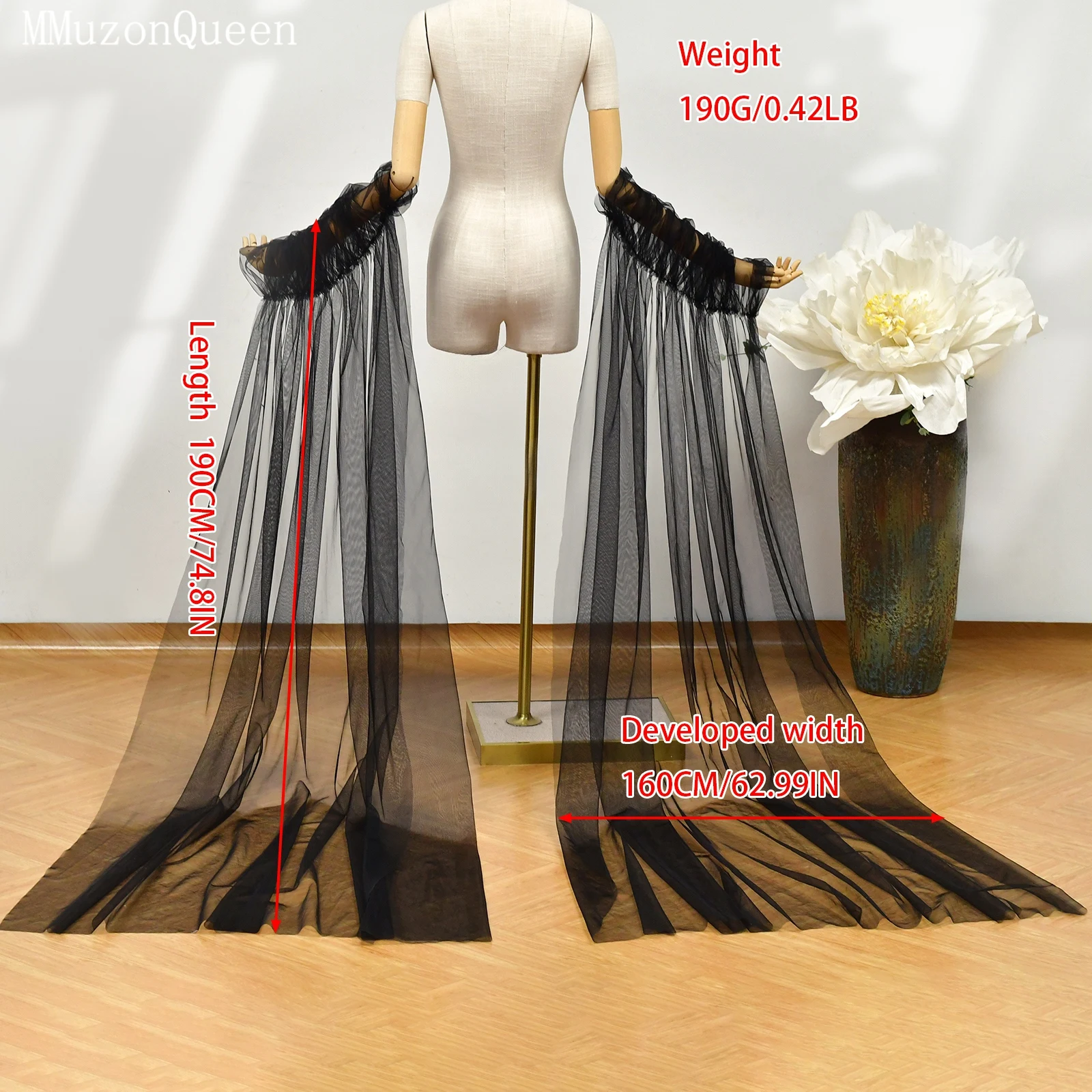 TOPQUEEN Guantes Largos Muje Bolero Frau Elegante Hochzeit Zubehör Für Bräute Abnehmbare Braut Langarm Vg136 – Detail 16
