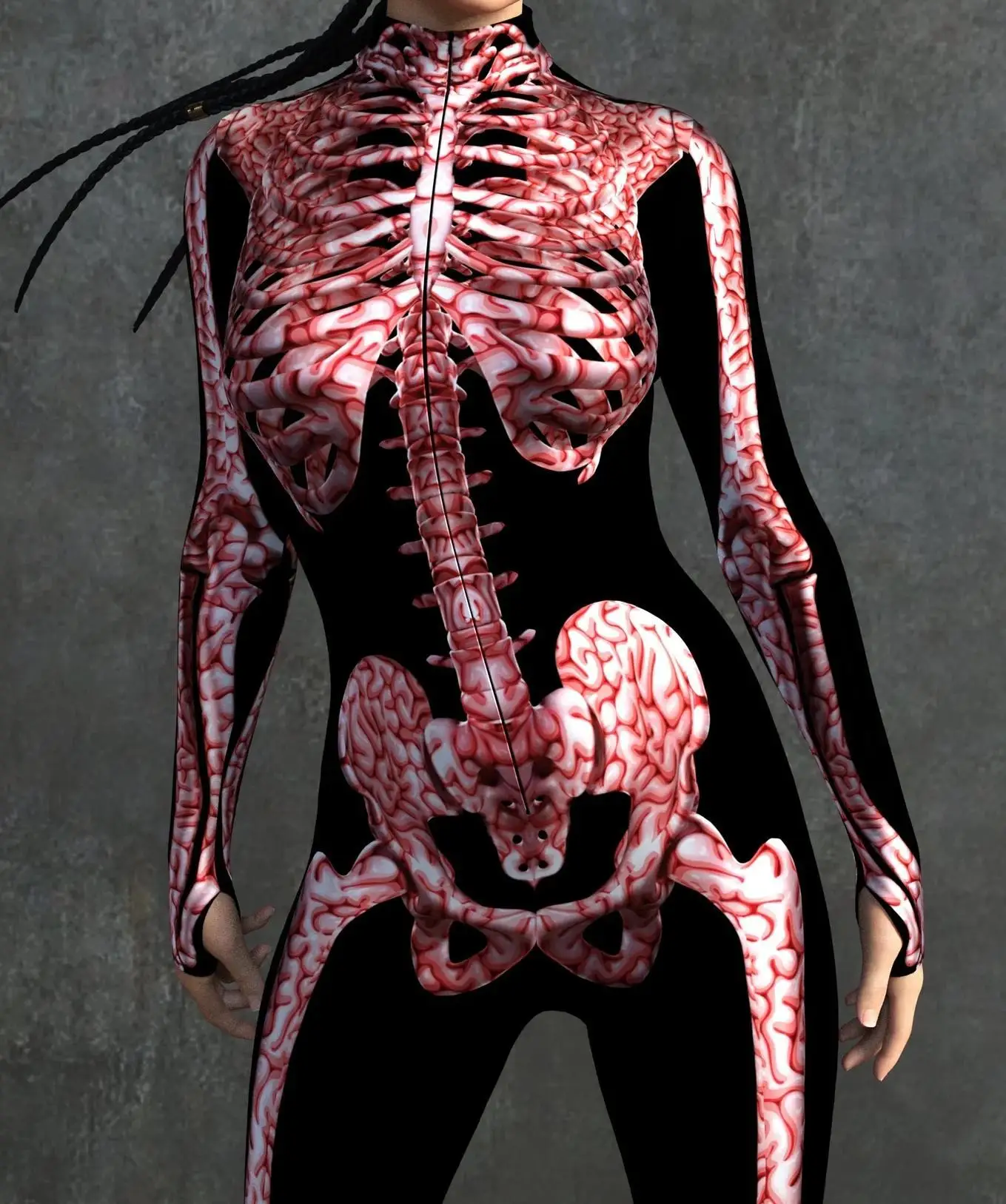 Karneval Totenkopf Party Bodysuit Damen Sexy Horror-Print Jumpsuit Feiertagsparty Maskerade Catsuit Kostüm Einzigartiges Aerial Yoga Set – Detail 17