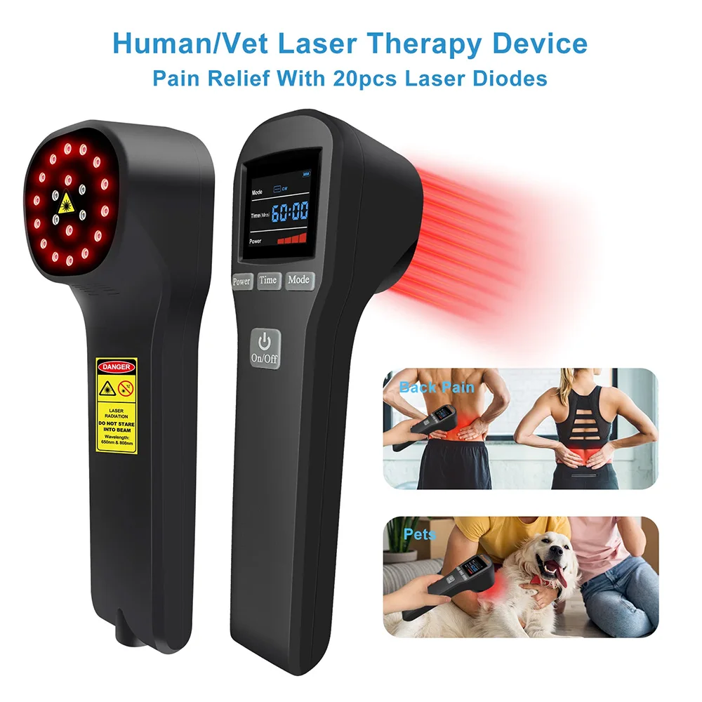 ZJZK Professional Therapeutic Cold Laser 650nm 808nm Laser Therapy for Sport Injury Arthritis Muscle Pain Home Physiotherapy