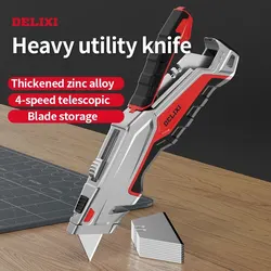 Sturdy Heavy-Duty All-Steel Foldable Electrician's Knife - Premium Utility Cutter for Cable Stripping, Wallpaper Cutting & More