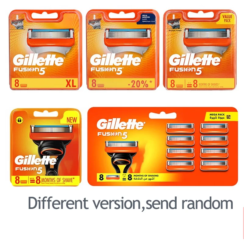 Lame de rasoir originale Gillette Fusion lames de rasage marque rasage rasoir lames de rasoir lames de rasage pour rasage rasoir 8 pièces