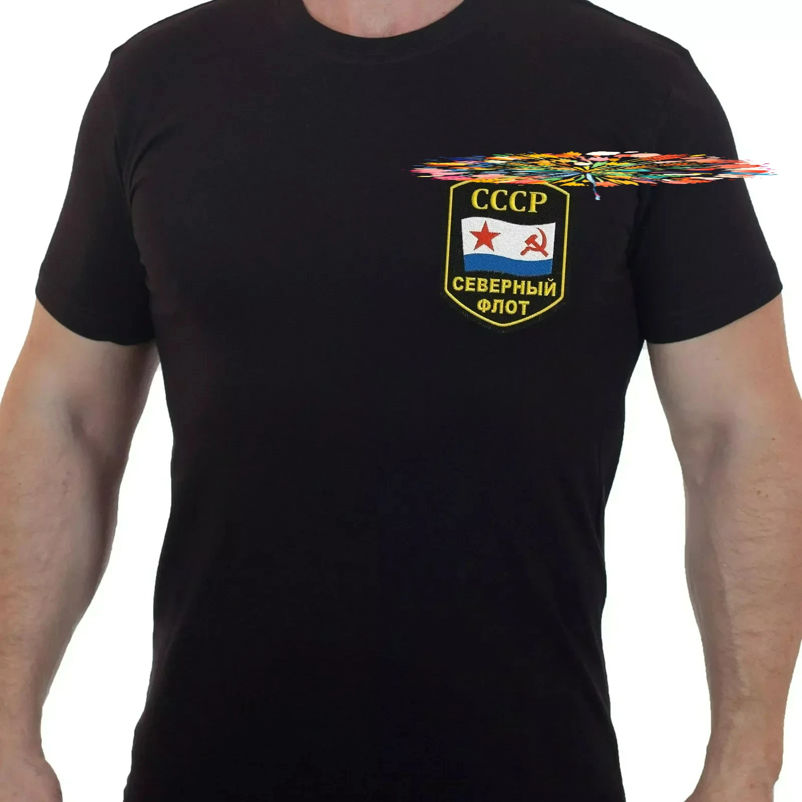 Russia Military CCCP Soviet Naval  Fleet Badge T-Shirt 100% Cotton O-Neck Summer Short Sleeve Casual Mens T-shirt Size S-3XL