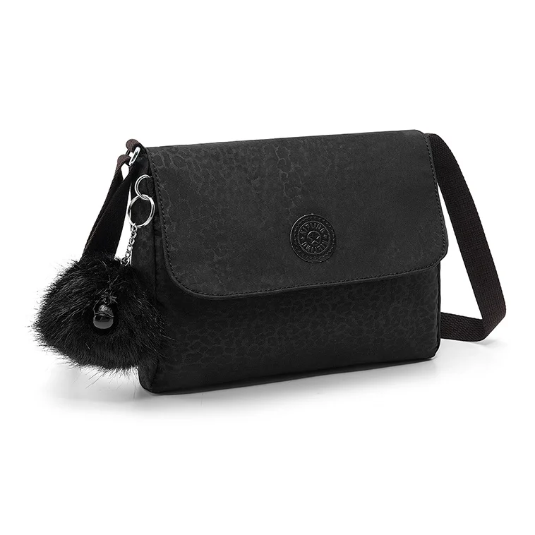 Kipling Polyamide Nylon One Shoulder Crossbody Bags Regular Unisex Leopard Print Polka Dot Embossed Print KPKI2106SS010OS