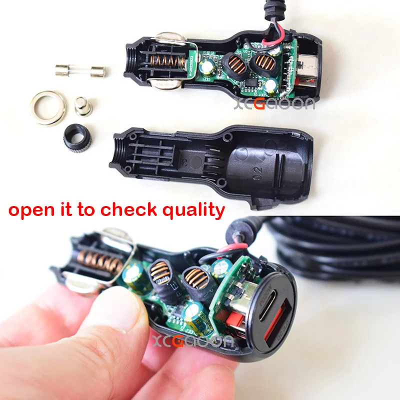 Szybka ładowarka samochodowa 5V 3A Type-C USB QC3.0 z portem Micro Mini Type-C do kamery samochodowej, detektora radarowego, GPS, kamery DVR, 3,5 metra — zdjęcie 5