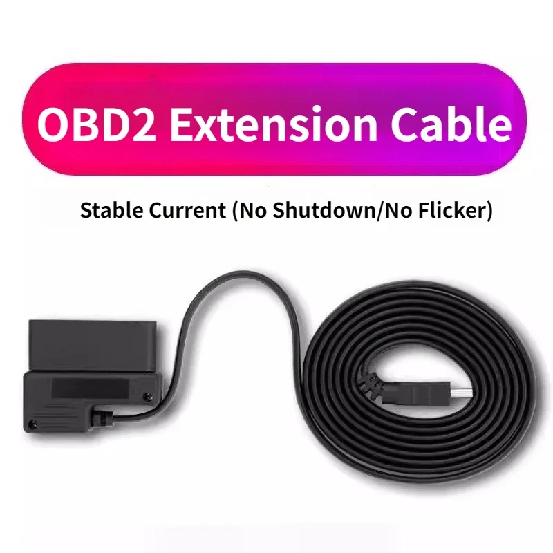 For Car Head-up Display OBD Cable, Easy To Hide Flat Cable 1.8 Meters Extension Cable, General Car OBD Data Cable Accessories