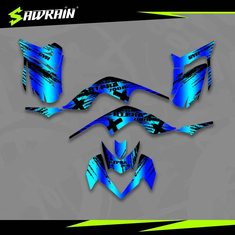 

Sawrain Motorcycle Graphics Backgrounds Decal Stickers Kits for YAMAHA 06-12 RAPTOR 700
