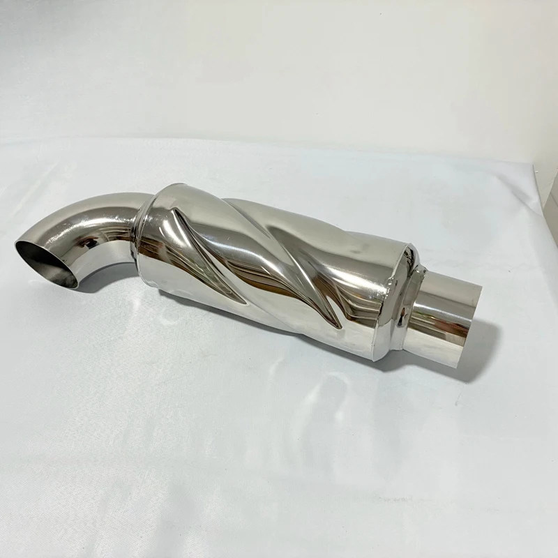 High Quality Vortex Mesh Exhaust Pipe With Elbow Connector Automotive Mid Exhaust Section