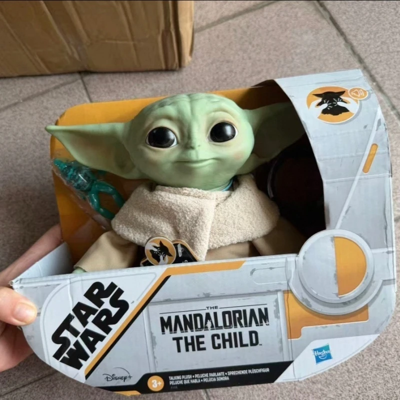 Original Hasbro 10cm Yoda Figure Sound-Producing Toy Star Wars Grogu Mandalorian Electric 1.1 Baby Yoda Model Birthday Toys Gift - view 6