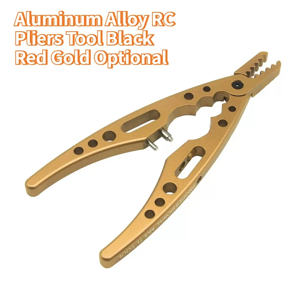 RC Model Maintenance Aluminum Alloy Pliers Tool Black Red Gold Color For 1/30 Axial SCX30 Crawler Car Repair Upgrade Accessories