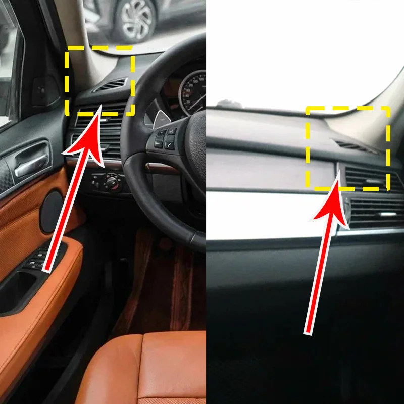 For BMW X6 I E71 2007 08 09 10 11 12 13 2014 Car Dashboard side AC vent protective anti dust cover sticker accessories interior