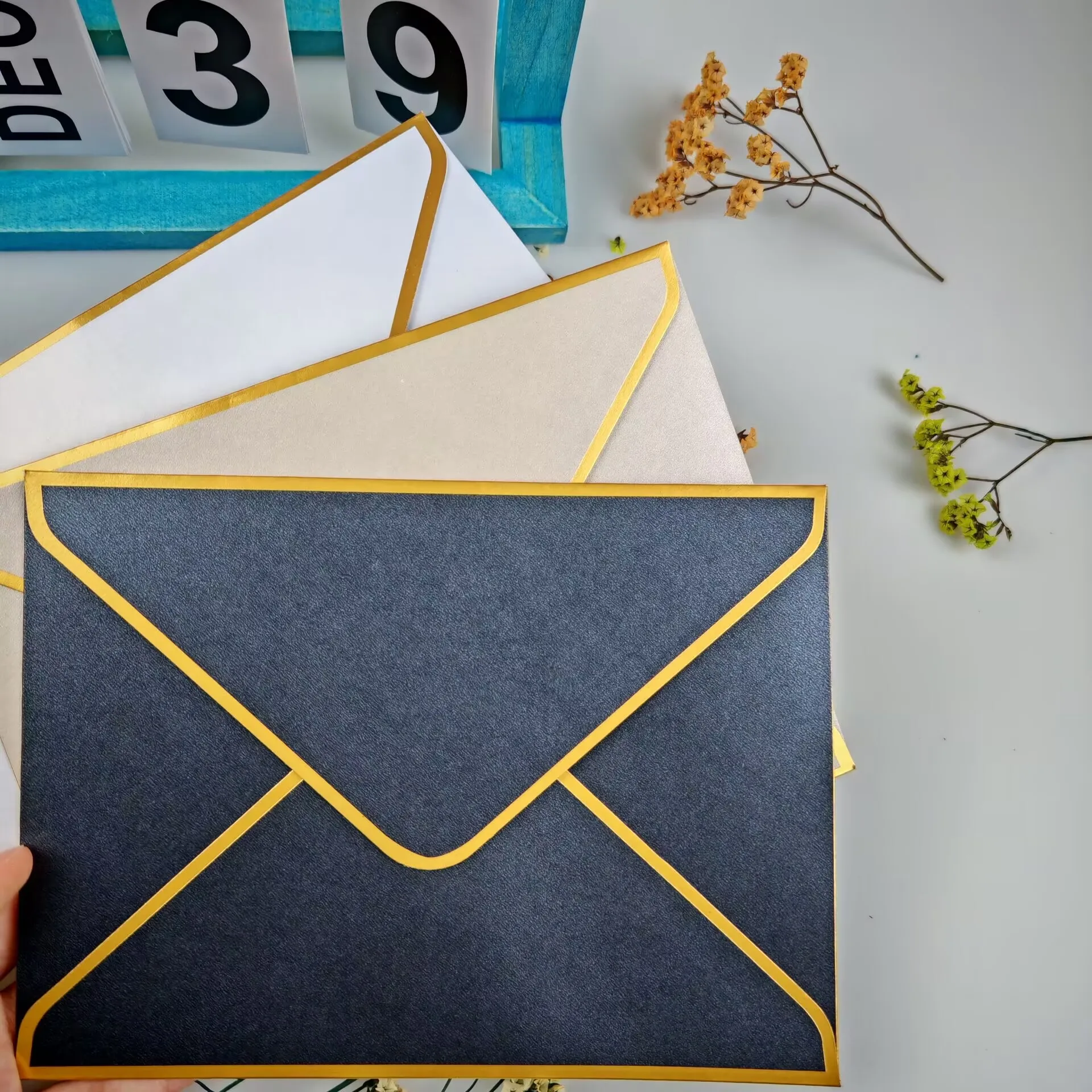 

10 шт., свадебное деловое приглашение, 19*14 см, горячий Пномпень, ретро атмосферный высококачественный конверт