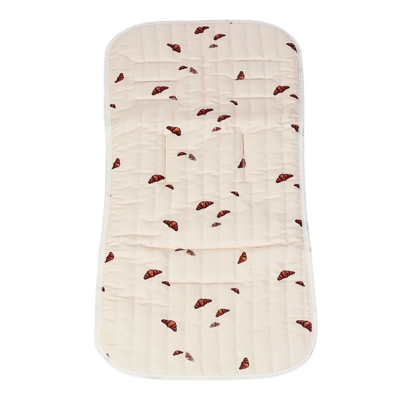 Universal Baby Stroller Liner Pad, Breathable Soft Quilted Cushion Summer Cool Infant Seat Cover for Pram Buggy Cute Prints