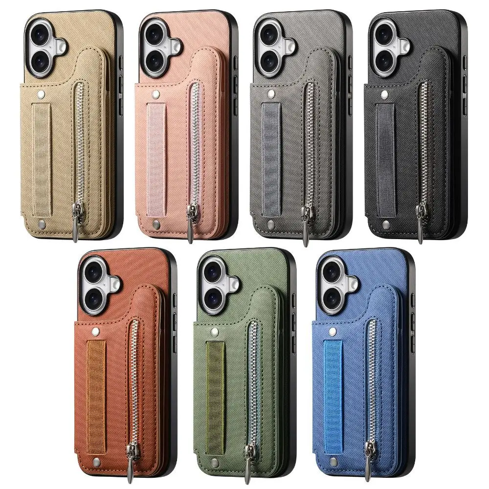 

Retro Solid Color Leather Phone Case for iPhone Air 17 16e 15 14 Plus 13 12 11 Pro Max with Back Magnetic Flip Wallet Card Slots