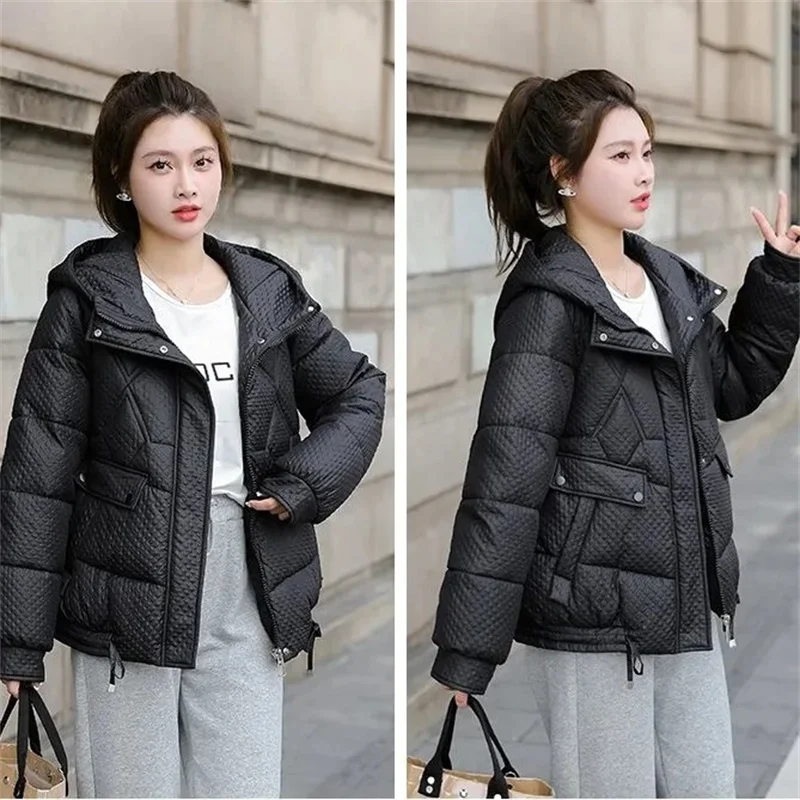 Nouveau hiver court vers le bas coton veste femmes Parkas à capuche épais chaud manteau coréen décontracté doudoune vêtements d'extérieur amples