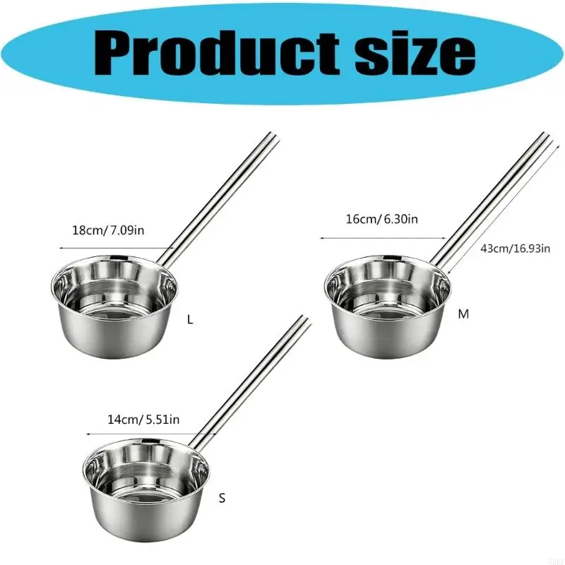 Heavy Gauges Stainless Steel Soup Spoon Extended Handle For Meal Preparation 55KF