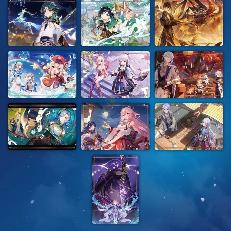 Genshin Impact Japanese Version Card Kamisato Ayaka Diluc Ragnvindr Anime Game Pack Special Collection Metal Cards Toys Gifts