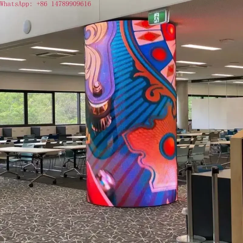 

Custom Waterproof & LED DisplayIndoor Outdoor RGB SMD Full Color Column Curved Flexible DisplayImpact-resistant, Pressure-resist