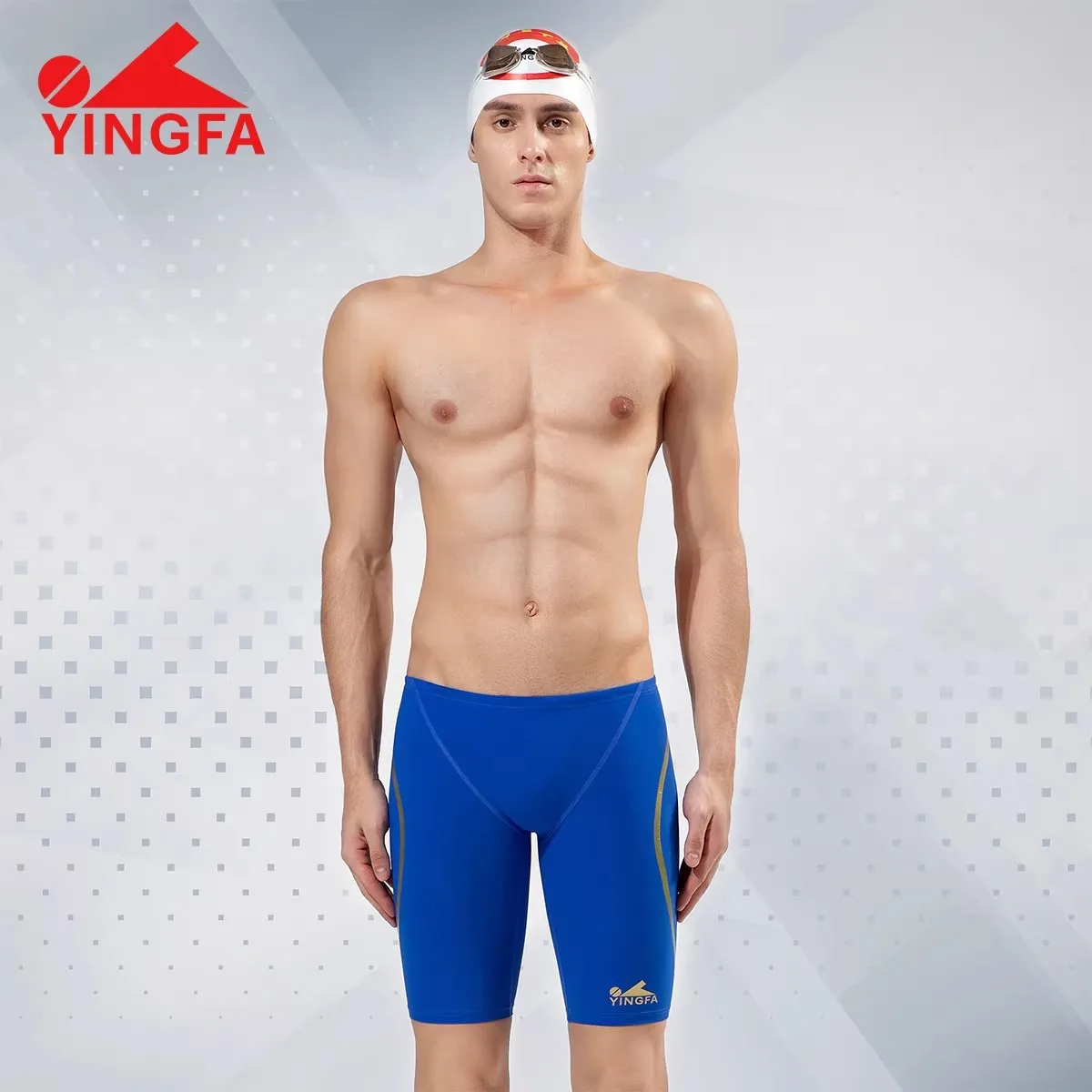 Fina Approved Men’s Competition Swim Trunk Yingfa Hydrodynamic Swim Jammers For Competitive Swimmers