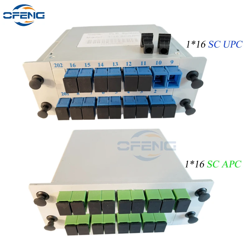 SC APC Fiber Optic Splitter Box, 1X16 PLC Cassette Insertion Type Splitter, SC UPC Card Type, FTTH PLC Splitter Box Customized