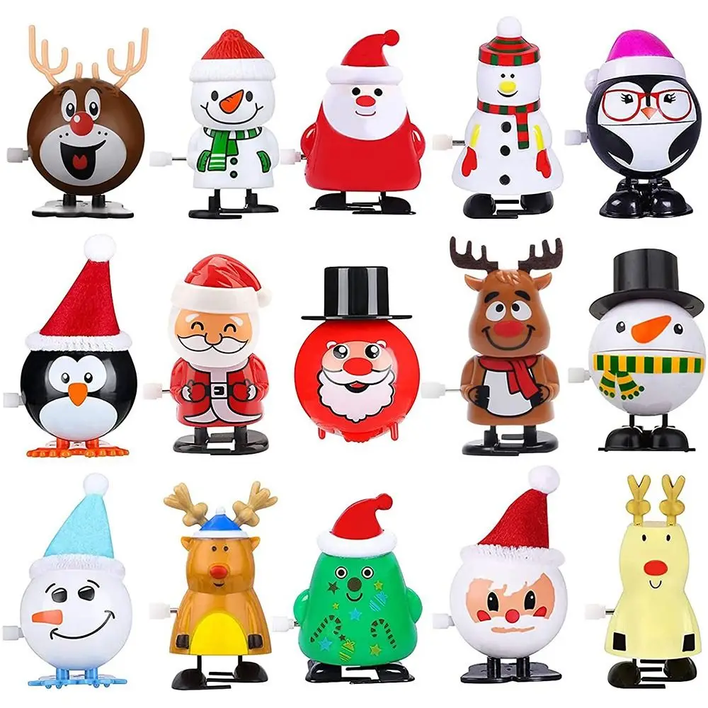 Articoli per feste Pinguino Pupazzo di neve assortito per bambini Ragazzi Ragazze Natale Giocattoli a carica Renna di Babbo Natale