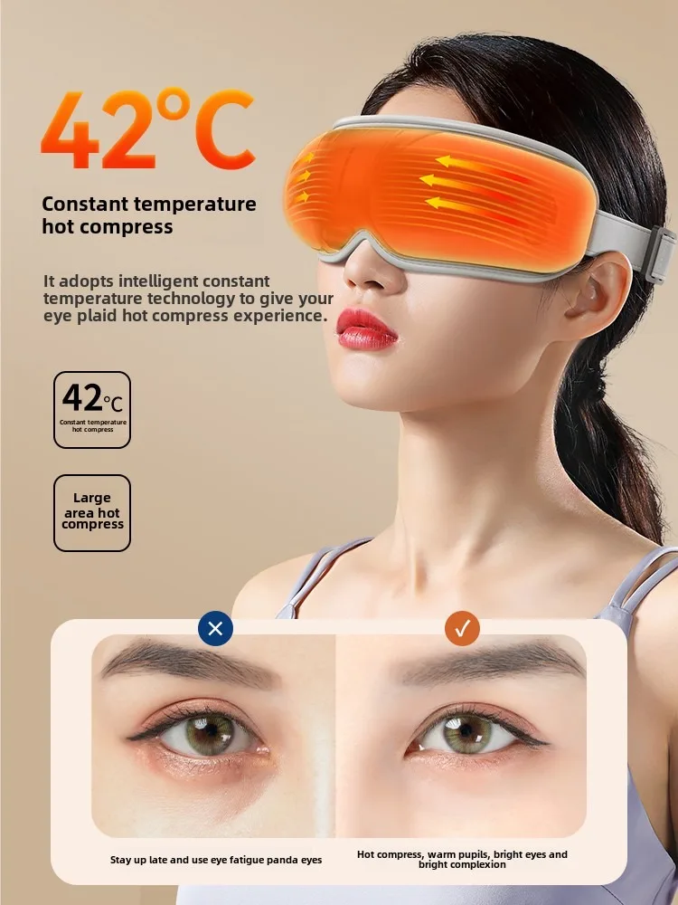 Eye Massage Instrument Vibration Double Wrap-around Airbag Pressure Hot Compress Massager Bluetooth Music Relax Eye Care