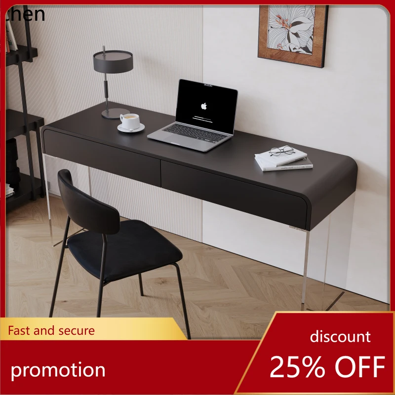 

HT medieval floating desk modern simple acrylic desk dresser writing desk integrated table home accessories