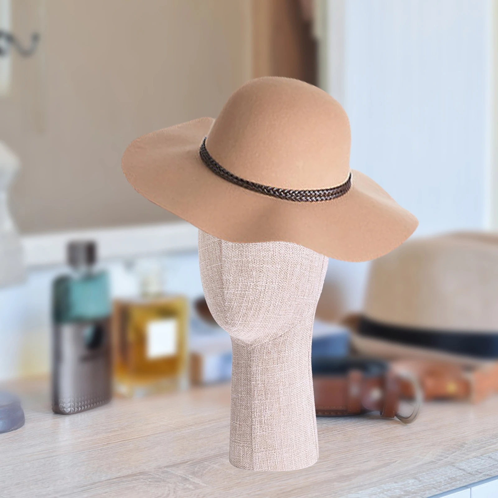 Tête de Mannequin Stable et observateur Polyvalent, Support de Cheveux, Porte-Lunettes pour Bijoux, Vêtements de Sauna, Postiches, Casquette de Salon